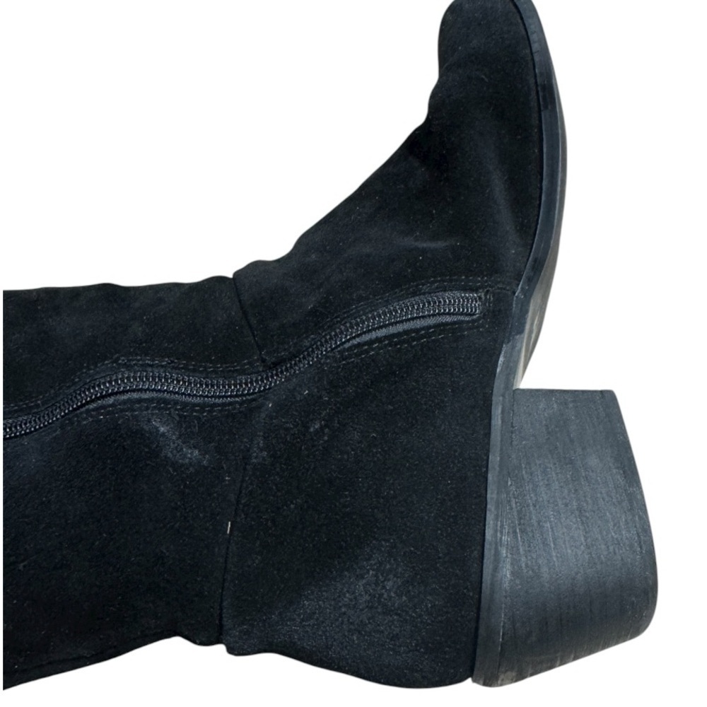 Ecote Urban Outfitter Black Suede Over the Knee Boots Women’s Size 8.5 Side Zip - Picture 11 of 13